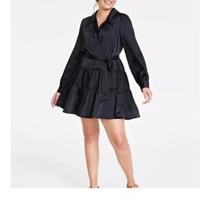 Nwt sateen wrap dress